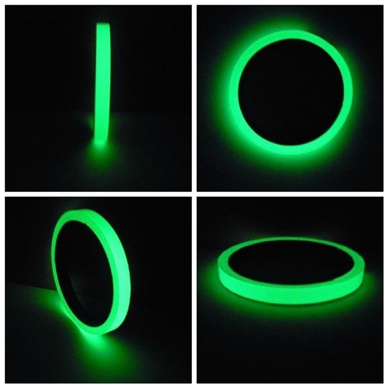 Reflective Glow Tape Self-Adhesive Sticker Removable Luminous Tape Fluorescent Glowing Dark Striking Warning Tape