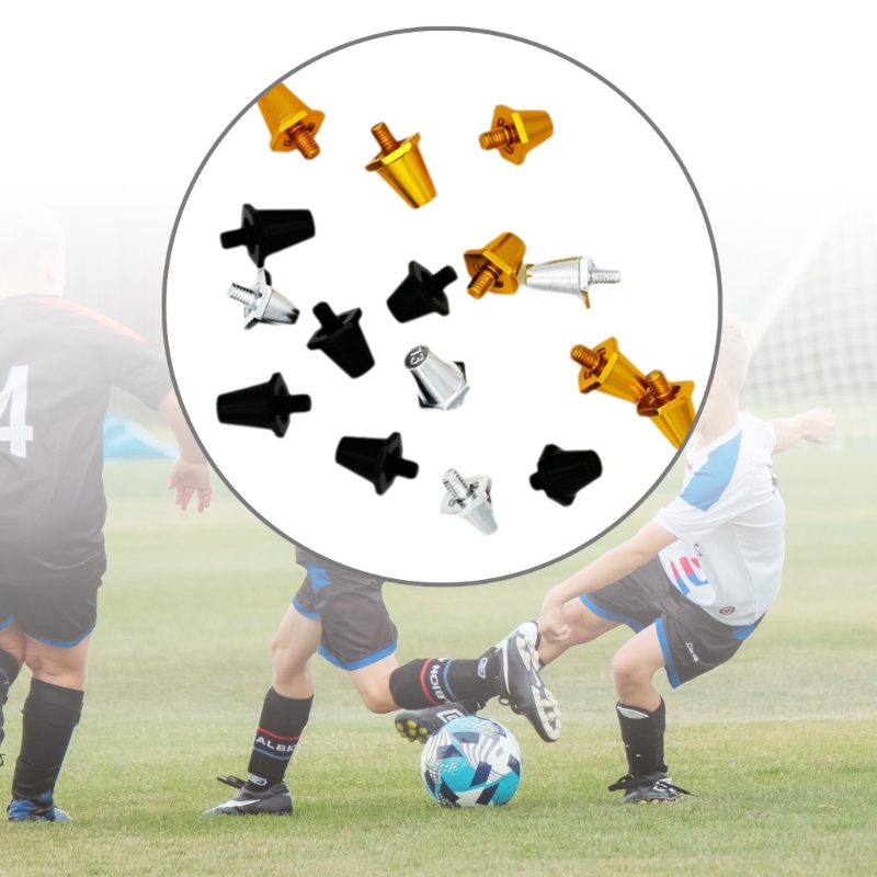 12 teile/satz Fußball Stollen Ersatz Sicherheit Aluminium Fußball Stollen, Fußball Stollen für Erwachsene Jungen Mädchen Kinderschuhe