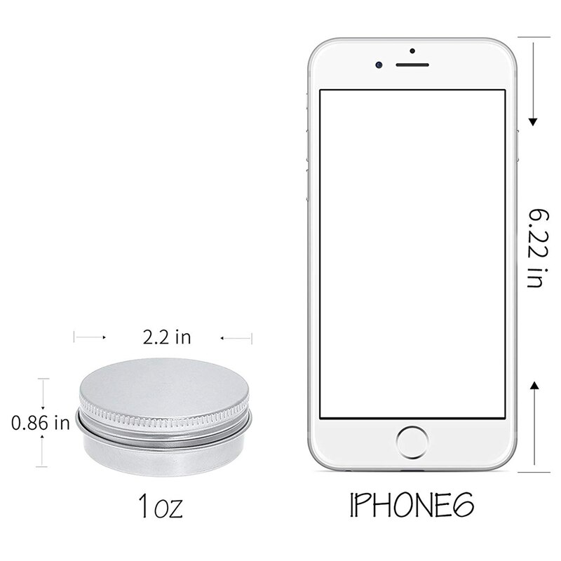 40x Screw Top Round Aluminum Tins Cans Screw Lid Round 24 Pack Metal Rectangular Empty Hinged Tins Box