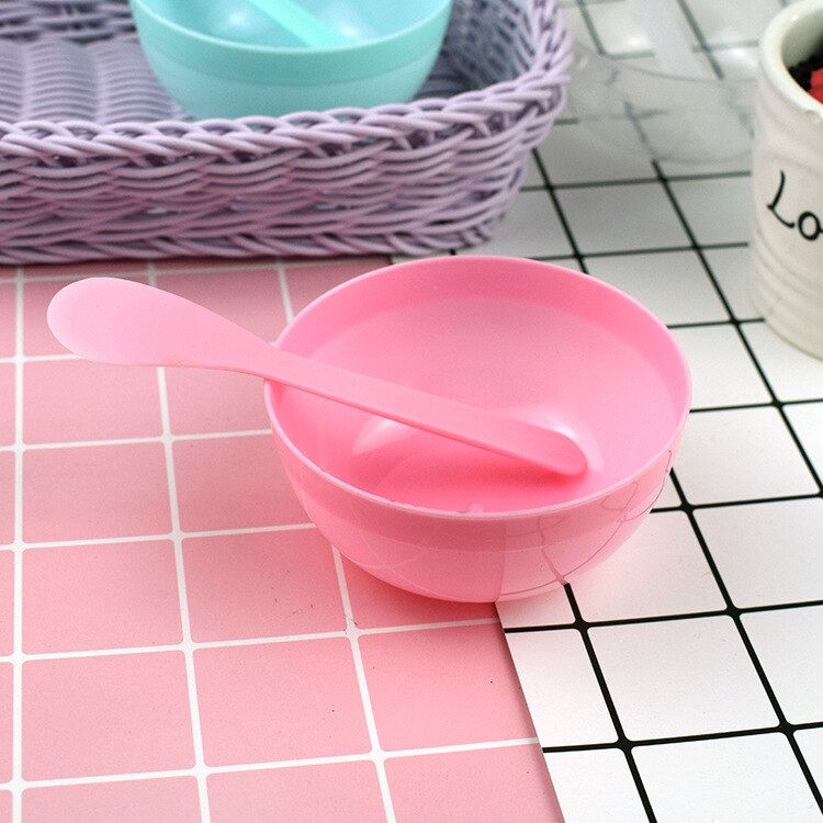 1 Set DIY Bowl Set Mud Tool Mixing Bowl With Spoon Crystal Mud Colorful Slime Container Box DIY Plasticine Slime Set Kids Toy: B