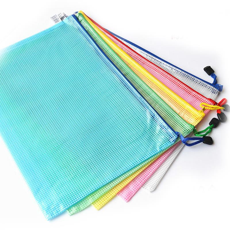 A4 Clear Plastic Zip File Bags Storage Waterproof Document Protective Pocket