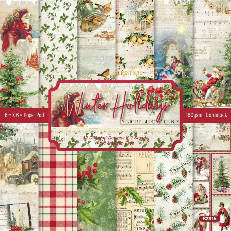 Bastel papier Weihnachten DIY Scrap booking Material Papier karte machen Hintergrund papier einseitiges Muster