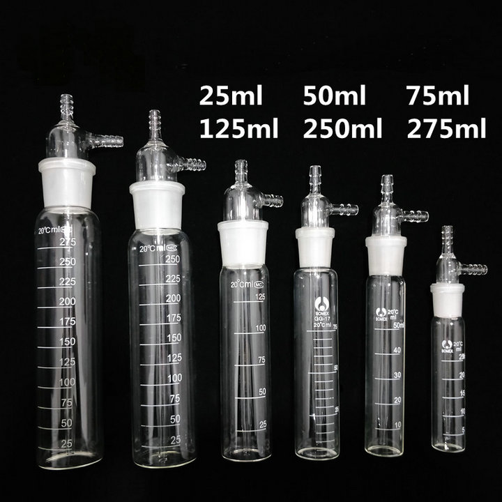 1 stk/partij 25 ml/50 ml/75 ml/125 ml/250 ml/275 ml Glas impact absorber fles, impingement gas sampler
