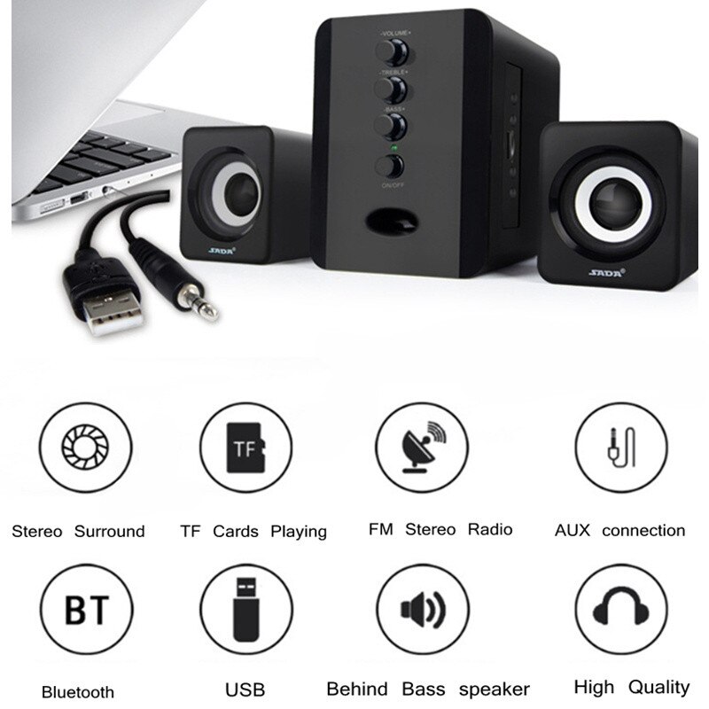 PC lautsprecher-bluetooth lautsprecher USB-Powered subwoofer für laptop, computer, handy. Dual lautsprecher,. -3 farbe LF01-086 ITSYH