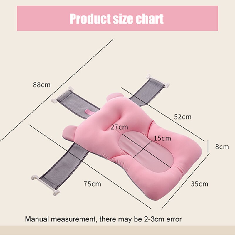 Imbaby Baby Bad Kussen 3 Lagen Baby Bad Kussen Draagbare Baby Douche Bad Baby Kussen Zachte Verstelbare Badkamer Mat