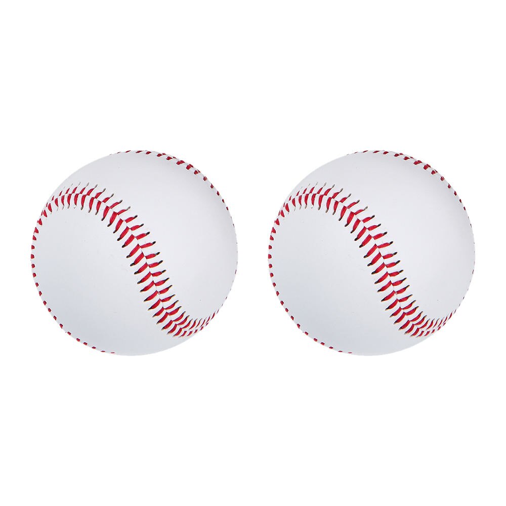 2 Stuks 9 Inch Universal Handgemaakte Baseballs Pu Harde En Zachte Baseball Ballen Softbal Bal Training Oefening Baseball Ballen: Donkergrijs