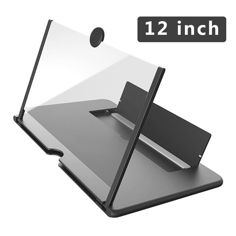 12 tommer foldbar mobiltelefon skærm lup forstørret 3d mobiltelefon skærm lup stråling hd video forstærker telefon stativ