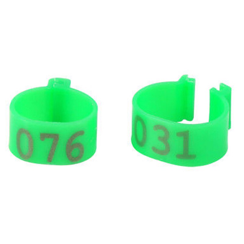 100 Pcs 1.6cm Chicken Poultry Rings Chicken Leg Bands Pigeon Geese Quail Bird Ring Carry Tools Feeding Logo 5 Colors