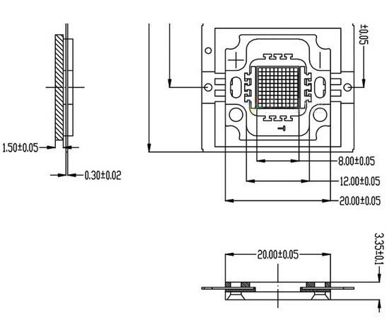infrared 10W IR 940nm Infra-red High Power LED Diodes Chip bulb Lamp