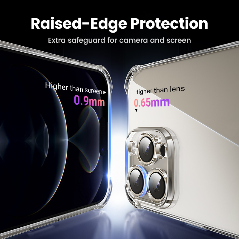 UGREEN Case voor iPhone 16 Pro Max Schokbestendig Clear Case Transparante Cover voor iPhone 15 Pro 15 Plus Telefoon Beschermhoes