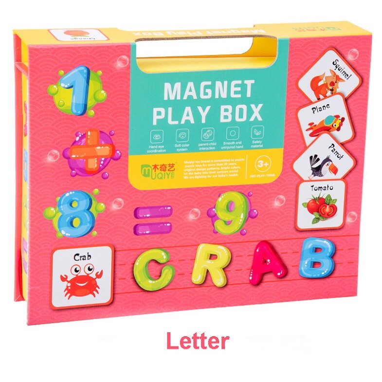 Rompecabezas magnético de papel, caja de juegos magnética, rompecabezas, pegatinas magnéticas para niños, imanes de nevera, educativo para primera infancia: Letter