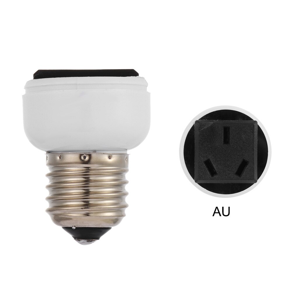 E27 ABS US/EU/AU Plug Connector Accessories Bulb Holder Lighting Fixture Bulb Base Screw Adapter White Lamp Socket: AU Socket