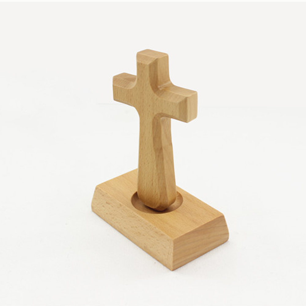 Jesus Cross Houten Ornamenten Massief Houten Christian Katholieke Cross Staande Kruisbeeld Muur Kruisbeeld Accessoires Hout Stand Cross