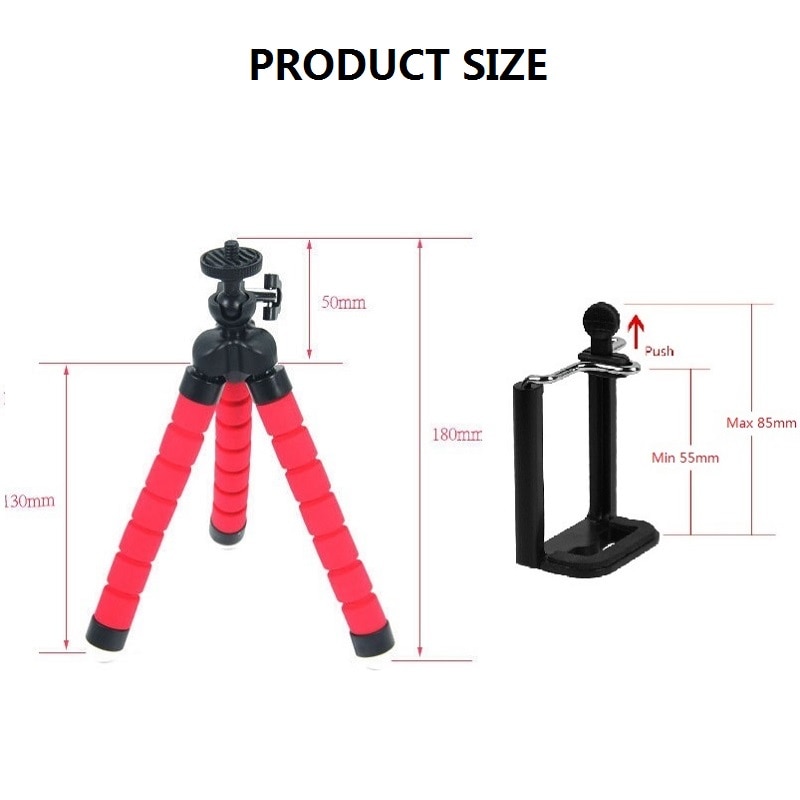 Universel sans fil Bluetooth trépied support à distance Flexible pieuvre téléphone caméra Selfie bâton trépied montage support de poulpe