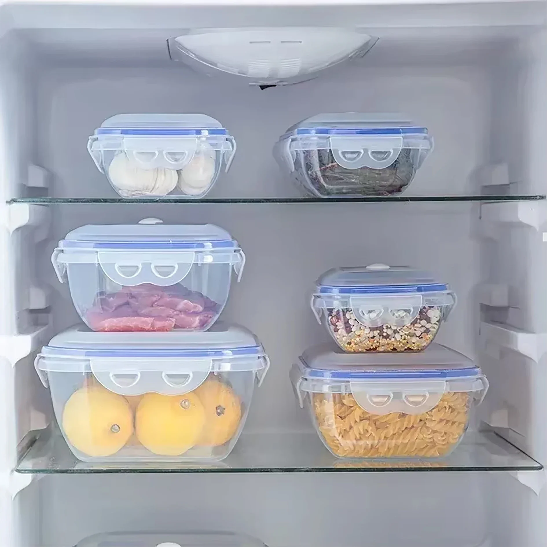 Vakuum-Lebensmittelbehälter, mikrowellengeeignet, Aufbewahrungsbox, Frischhalte-Versiegelungsbox, transparenter Vorratsbehälter, Kühlschrank, Lebensmittelspender