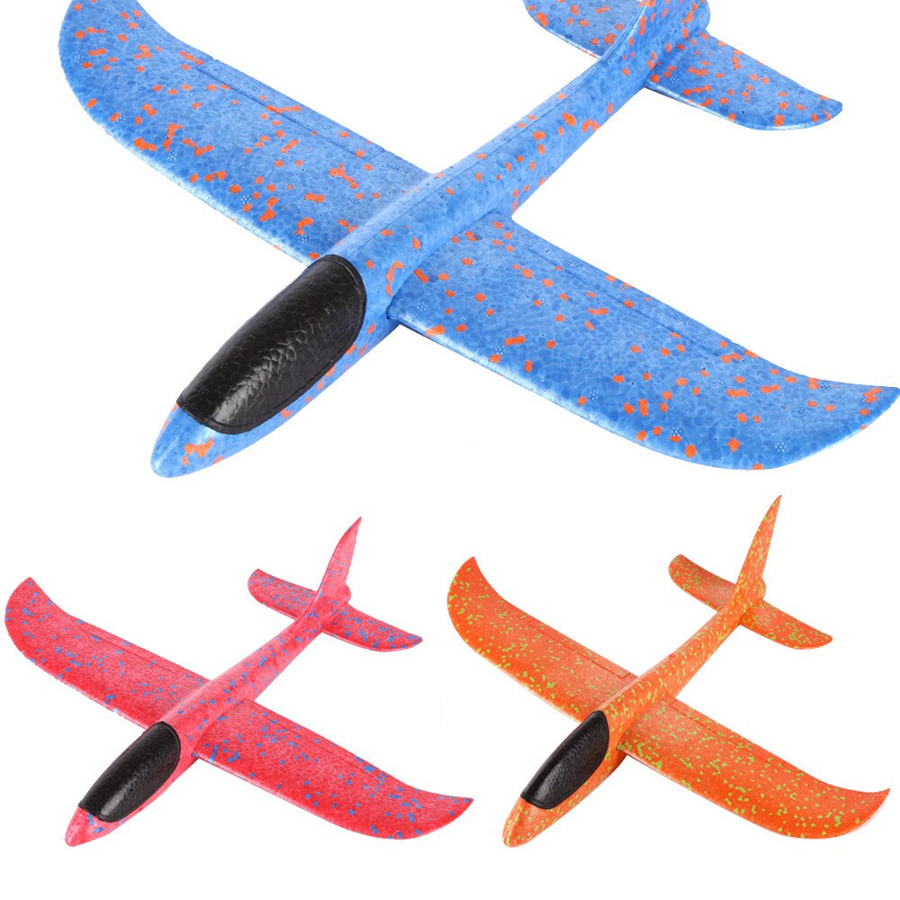 Flugzeug Flugzeuge für freundlicher draussen-Sport Schaum Hand Werfen Flugzeuge spielzeug, 36cm 48cm Flug Modus Segelflugzeug Trägheit Flugzeuge Modell