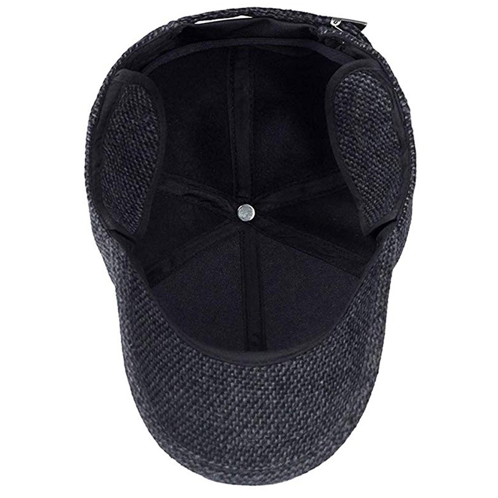 Wollfilz Gestrickte Winter Baseball Kappe Männer Verdicken Warme Hüte Mit Ohrenklappen Warme & Freizeit Für Partys Im Freien # BL5