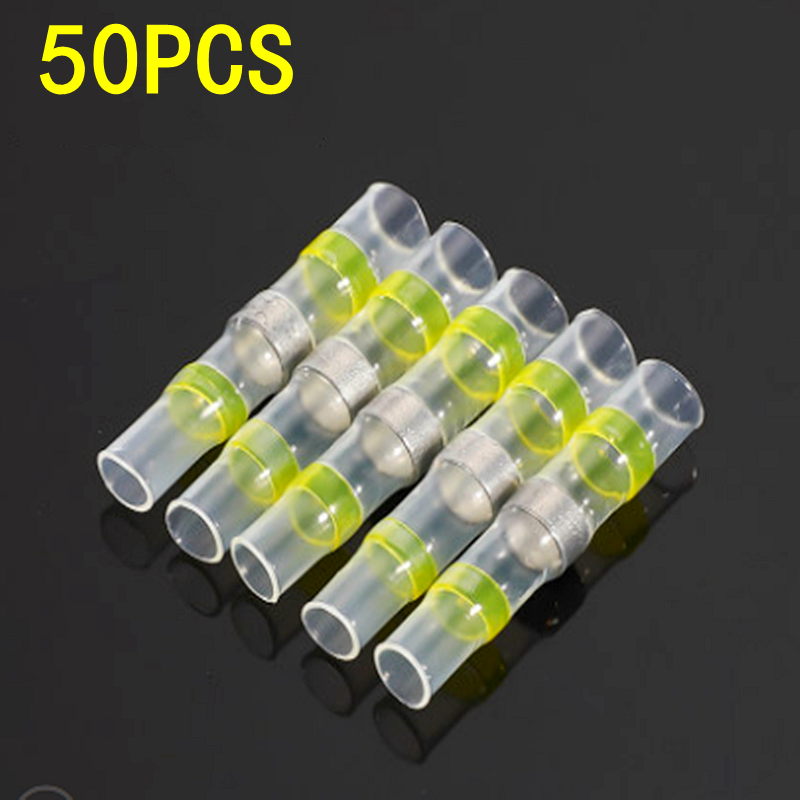 50/100pcs,Soldering Thermal Casing,Waterproof,Solder Seal Heat Shrink Butt Wire Connectors Terminals Electrical Copper with Glue: MULTI