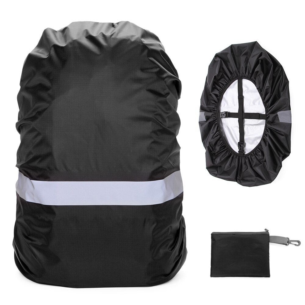 Funda Para Lluvia Para Mochila Táctica De 25L/45L | Impermeable, Con Tira Reflectante, Compacta, Ideal Para Senderismo Y Exterior