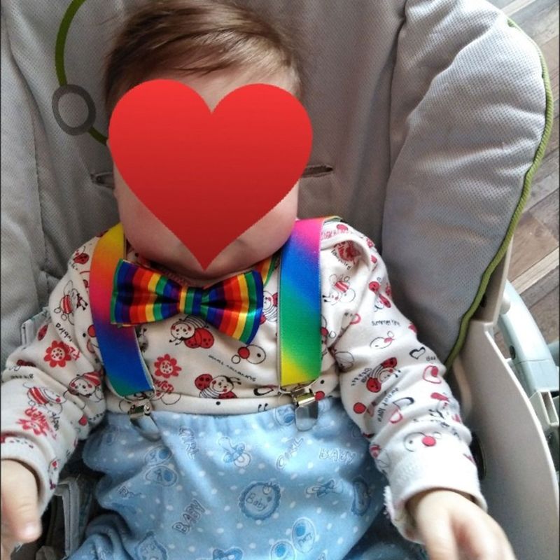 Børn regnbue rem klip farverig stribet baby seler bælte drenge og piger stropper anti bælter spænde
