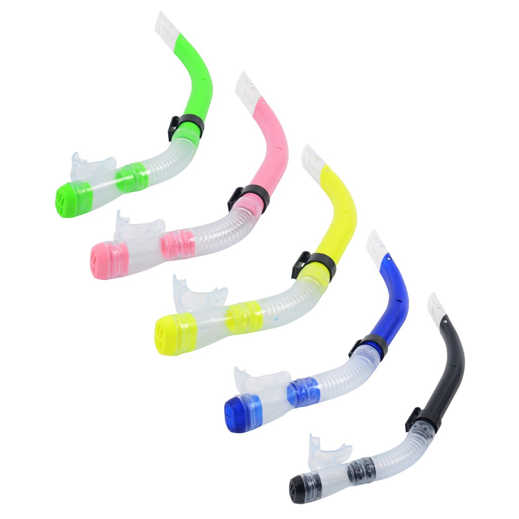 Colorful Snorkel Breathing Tube Semi-Dry Diving Swimming Training Breathing Tool: Pink