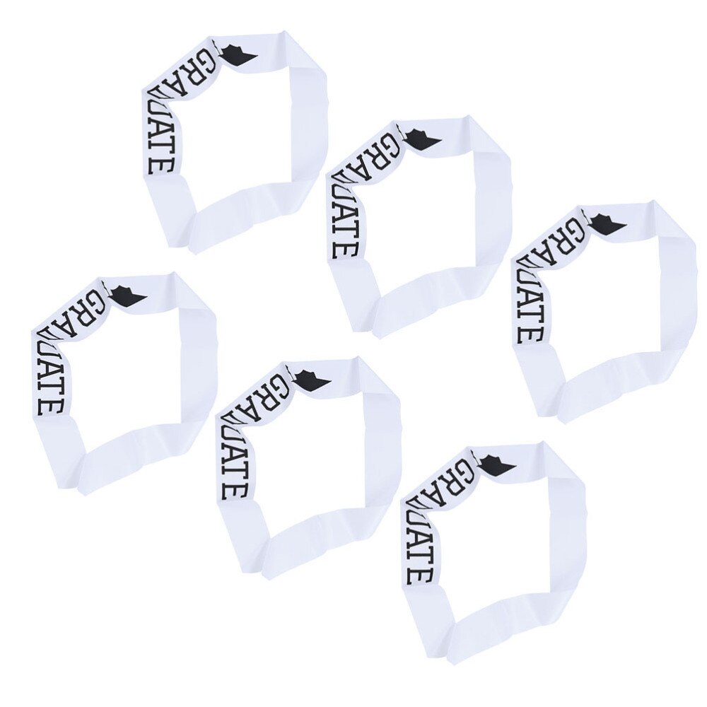 2pcs in 1 Set Graduate Hat and Letter Printing Sash Set Decoration Graduation Hat Etiquette Belt Set Graduation Party Dress Up