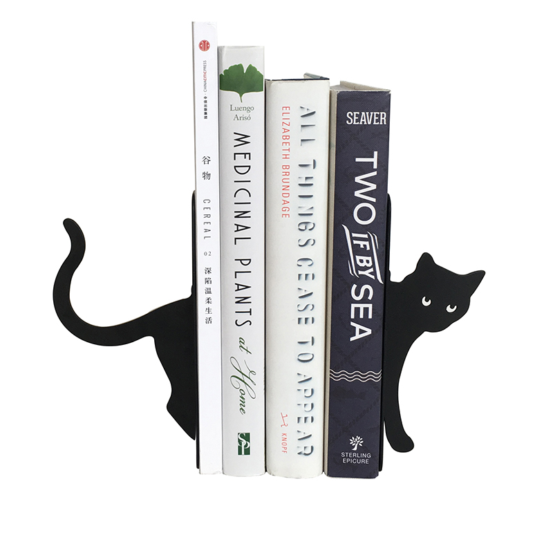 Cute Cat Simple Book Stand School Students Stand Metal Bookends Iron Support Desk Stands For School Stationery & Office Sup: Default Title