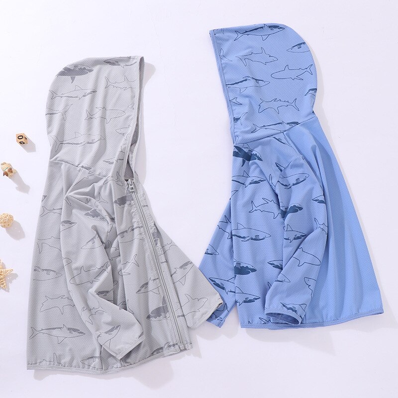freundlicher sonnenschutz sommer jacke für jungen freundlicher sonnenschutz kleidung kühle dünne atmungsaktive mit kapuze jacke außen Junge sommer kleidung