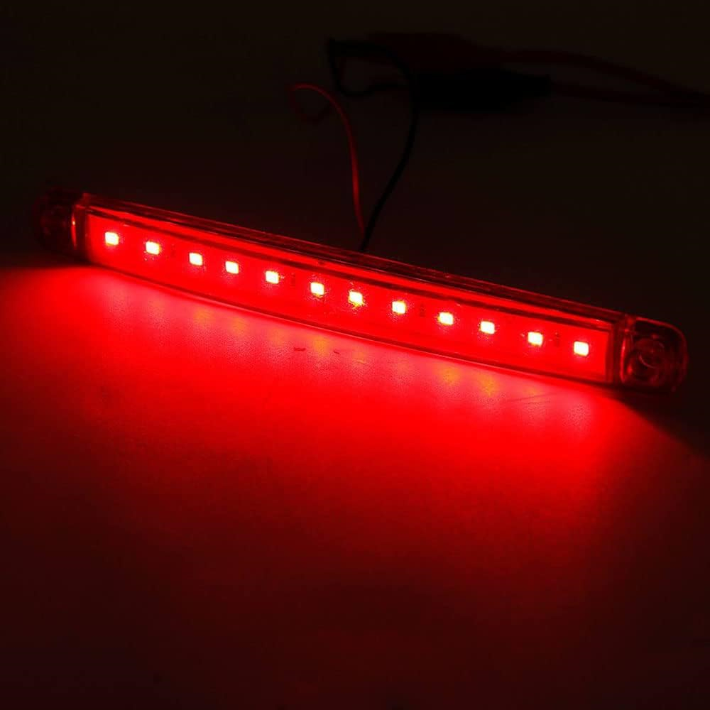 2 Stuks Rode Led Verlichting Marker 12LED Parking Lights Marker Led 24 V Side Marker Trailer Lichten In 24 V voor Truck