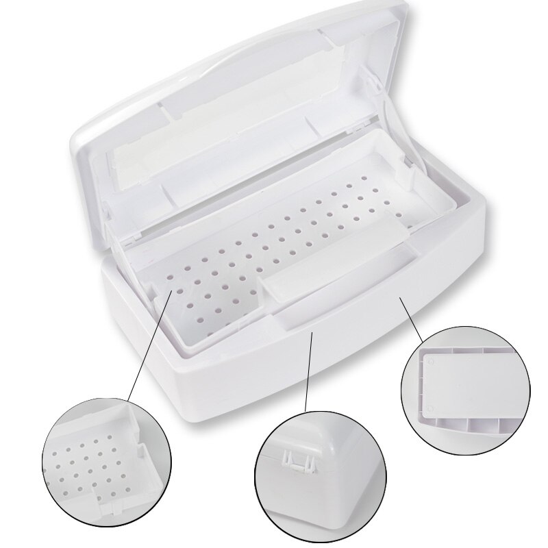 Boîte de désinfection d'alcool pour manucure stérilisateur ongles boîte ongles limes équipement de stérilisation stérilisateur à chaleur sèche pour ongles