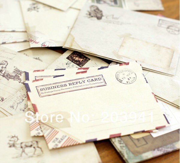 120pcs/lot 100*80mm Vintage Retro Paper European Style Mini Office School Supply Padded Envelopes
