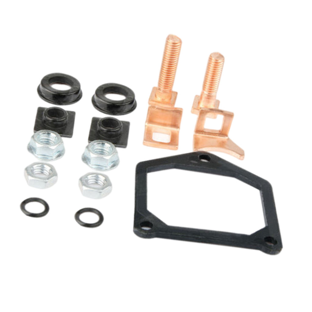 Solenoid Plunger 8Mm Gat Met Contact Set Starter Solenoid Reparatie Rebuild Kit Voor Toyota Vervangende Onderdelen