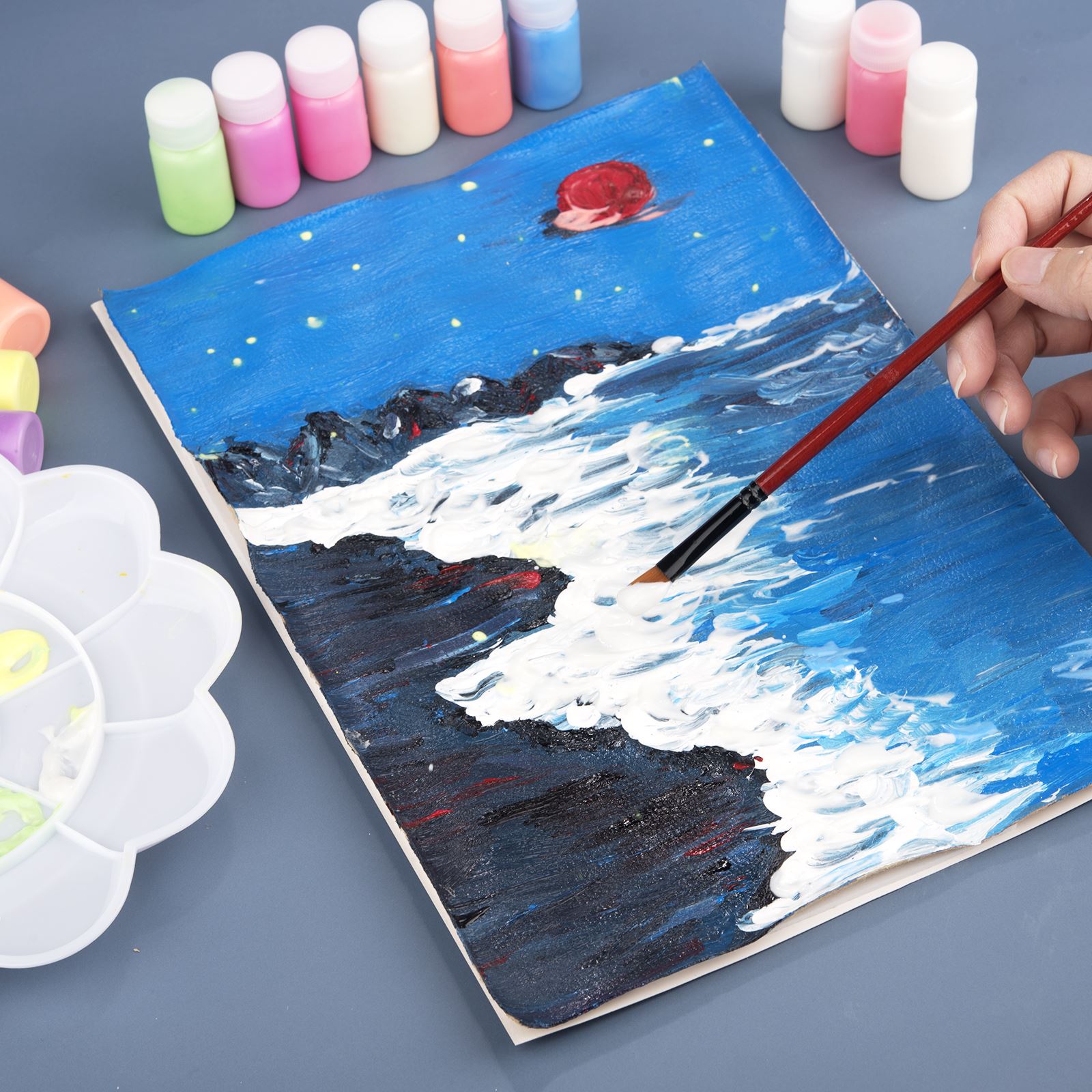 15g/ flasker fluorescerende pigment, langvarig lysende maling, automatisk glød, selvlysende akrylmaling, til kunst, festartikler