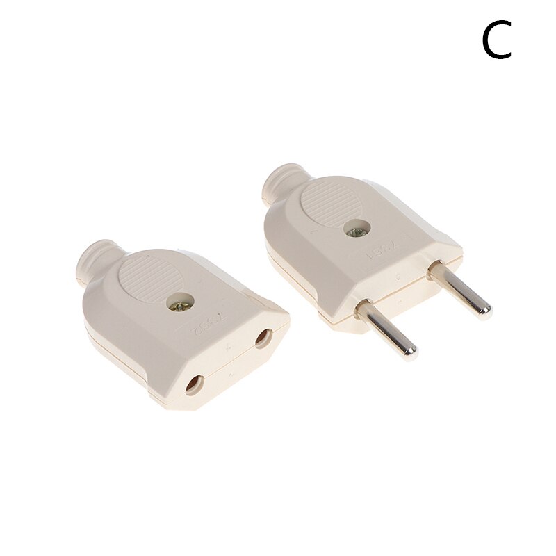 2 Pin EU enchufe macho hembra conector electrónico enchufe cableado extensión de alimentación: C