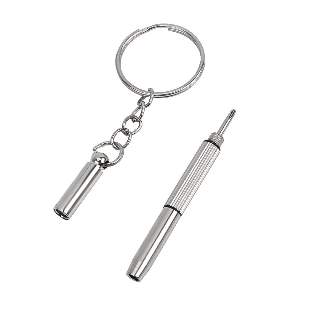 NICEYARD 3 in 1 Phillips and Slotted Screwdriver Combination Mini Screwdriver Key Ring Alloy Portable Watch Glasses Repair Tool