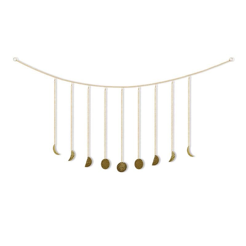 Mond Phase Girlande mit Ketten Boho Glänzende Zauberstab Hängen Dekor Kinderzimmer Weihnachten: 5AC102213-9
