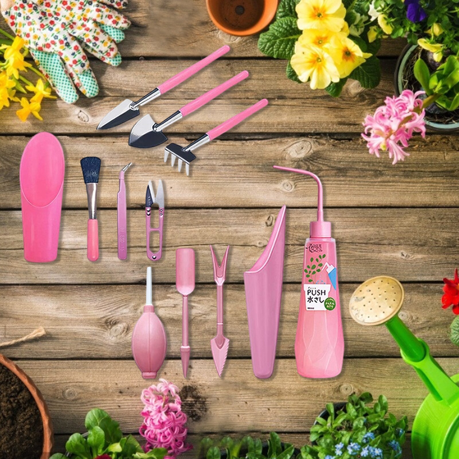 1Set Garden Planter Kit DIY Succulent Planting Tool Transplant Seedling Bonsai Filling Bucket Shovel Nursery Drilling Device