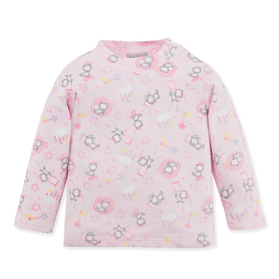 Kavkas Fall Warme Pasgeboren Baby T-shirts Casual Katoen Katten Gedrukt Baby Girl Tops Lange Mouwen Baby Boy Shirt Cartoon Kids tees