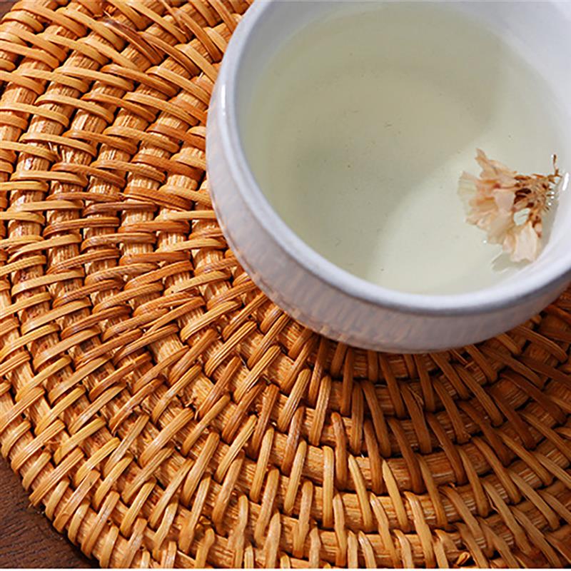 Placemat Pad Onderzetters Keuken Tafel Matten Rotan Caoaster Kom Matten Padding Mat Isolatie Pad Ronde Placemats Hand-Gemaakt