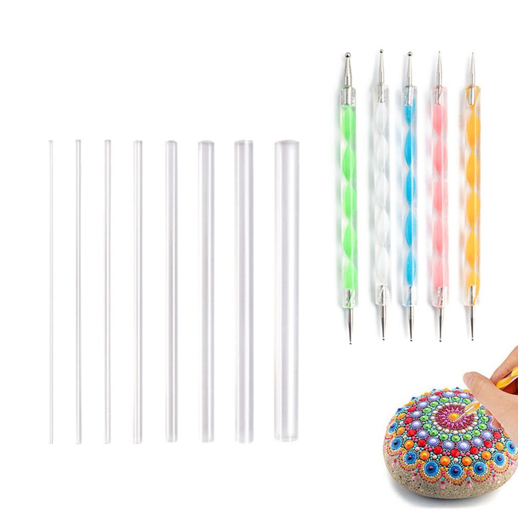 13PCS Mandala Dotting Tools Set Pen Dotting Tools Mandala Stencil Ball Stylus Paint Tray for Painting Rocks, Coloring, Drawing