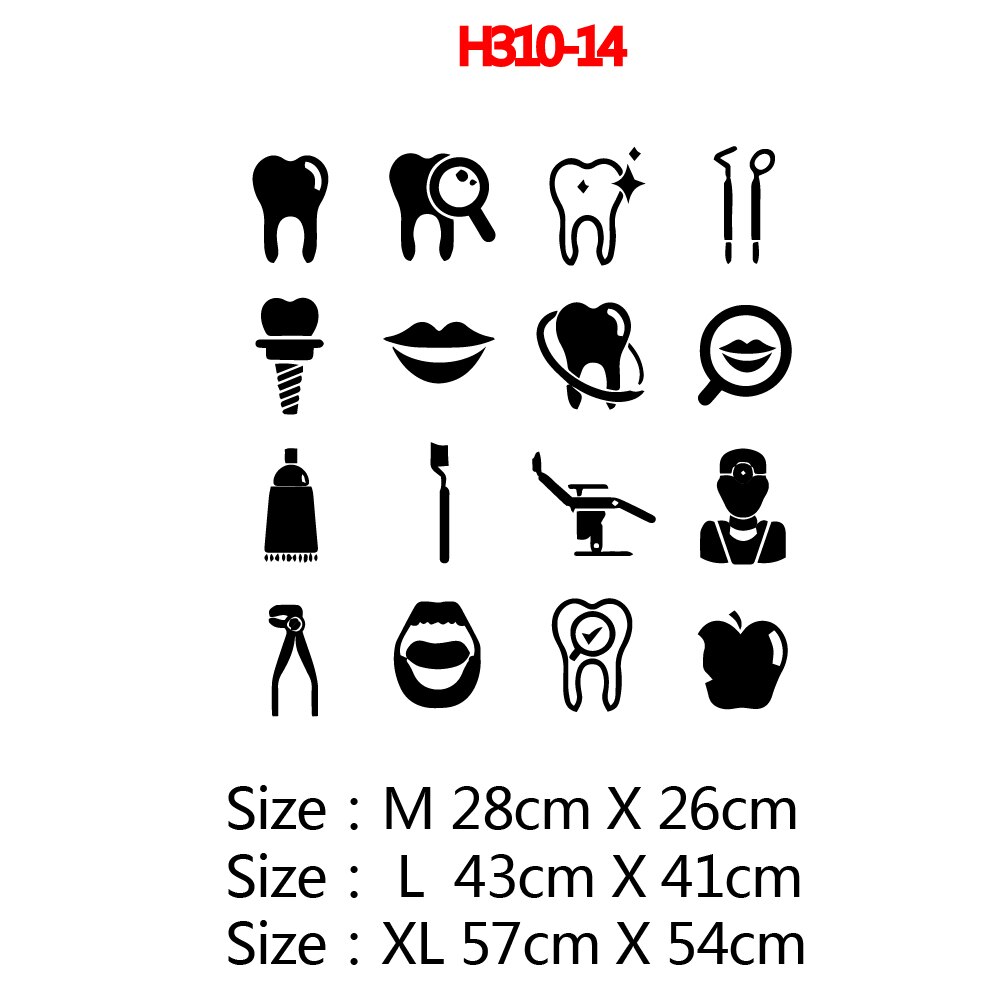 Brush Teeth Stickers Vinyl Wall Sticker For Dentist Shop Room Decor Waterproof Wall Art Decal наклейки на стену