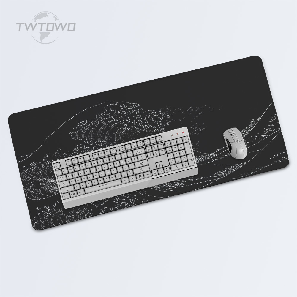 Podkładka pod mysz Gaming Black Waves XL Custom HD Home Large Mousepad XXL Mechaniczna podkładka pod klawiaturę Dywan Antypoślizgowa podkładka pod mysz biurową PC