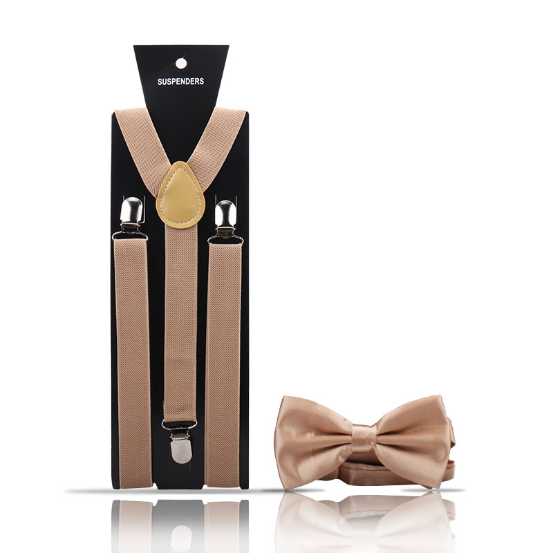 Adult Men's Suspenders And Bow Tie Two Pcs Set Harness Man For Pants Gentleman Suit Accessories Wedding Business