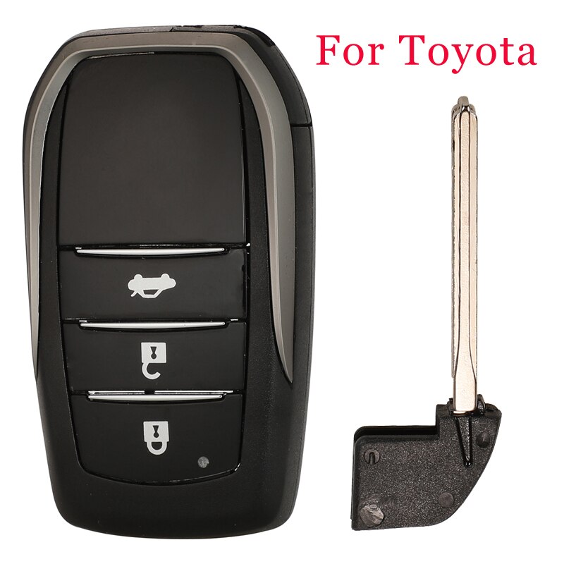 Kutery 2/3/4 Knoppen Vervanging Remote Autosleutel Shell Case Voor Toyota Chr C-Hr Land Cruiser 200 avensis Auris Corolla: 3Buttons For Toyota