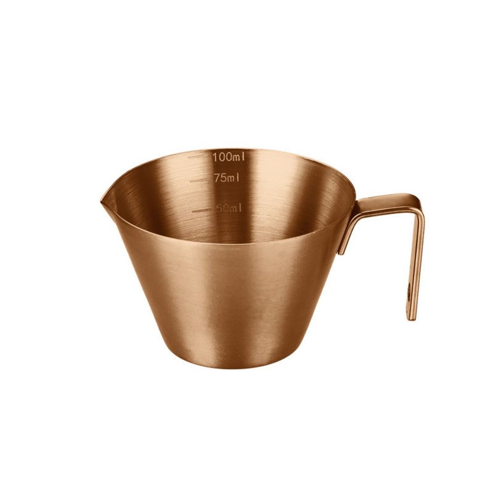 Miarka robić Espresso ze stali nierdzewnej 304, kubek 100 ml z uchwytem, kubek robić Espresso, mały dzbanek robić kawy, kubek hotelowy: Jasne