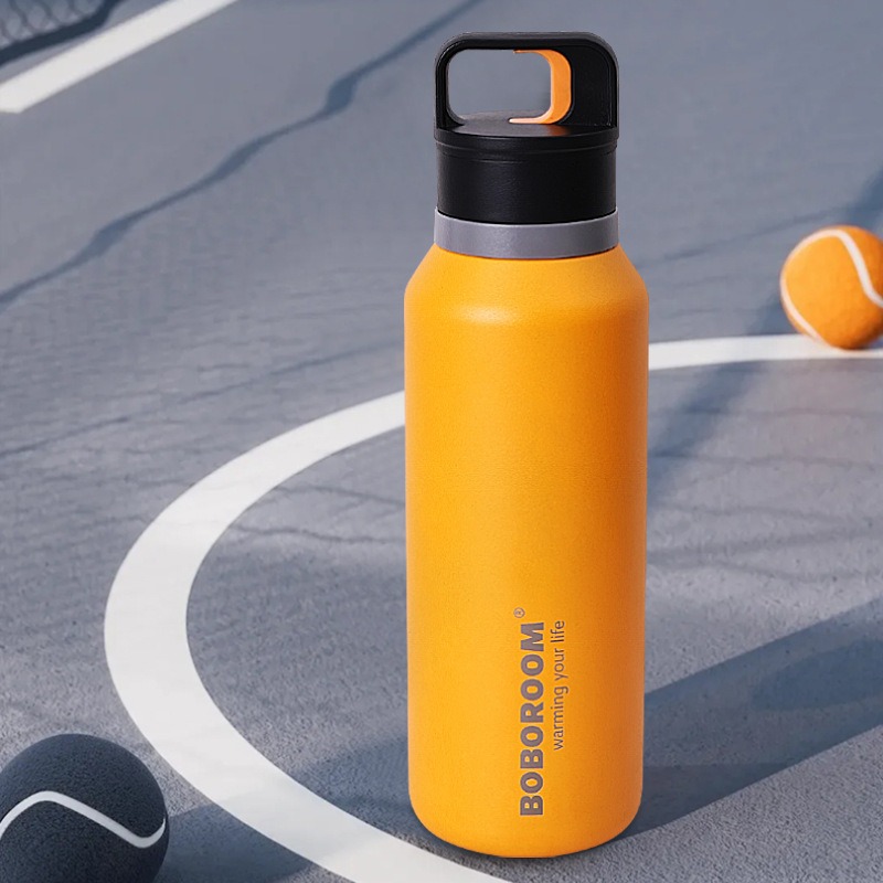 Outdoor Sports One-Hand One-Click Opening 316 Vacuum Stainless Steel Threadless Thermos Cup Car Cold Quick Opening Cup Thermoses