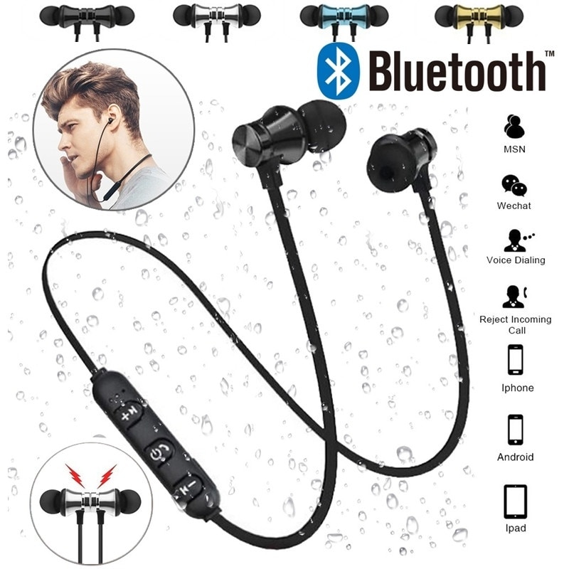 Bluetooth Headphones with MIC XT-11 Wireless Bluetooth Earphone Sport Sweatproof Bass Music Headset for Mobile Phones