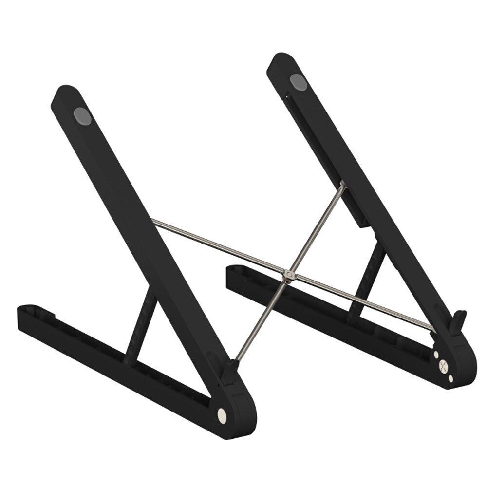 Laptop Stand Folding Portable Viewing Angle/Height Adjustable Office Laptop Notebook Bracket Universal Nylon Stand: Black 01