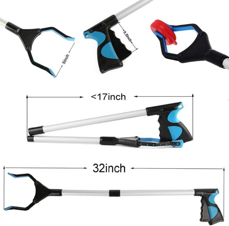 Dreamburgh Foldable Trash Clamps Grab Pick Up Tool Curved Handle Folding Sanitary Clip Portable Street House Grabber Tool
