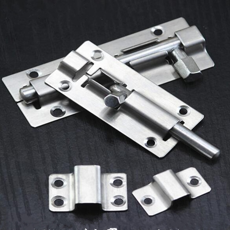 stainless steel Sliding bolt door lockSafety Lock for wooden doors protection gate latch furniture accessories